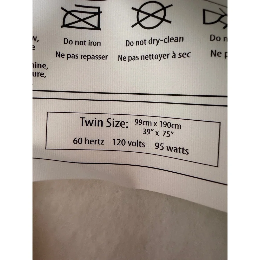 Twin Heated Underblanket Electric Mattress Pad White Brand New Package Blanket